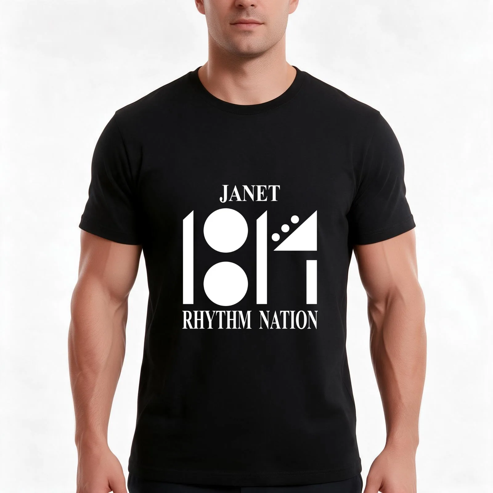 Rhythm Nation 1814 (Janet Jackson) T-Shirt Summer Casual Cotton Tee Oversized Streetwear Tops Vintage Graphic Print