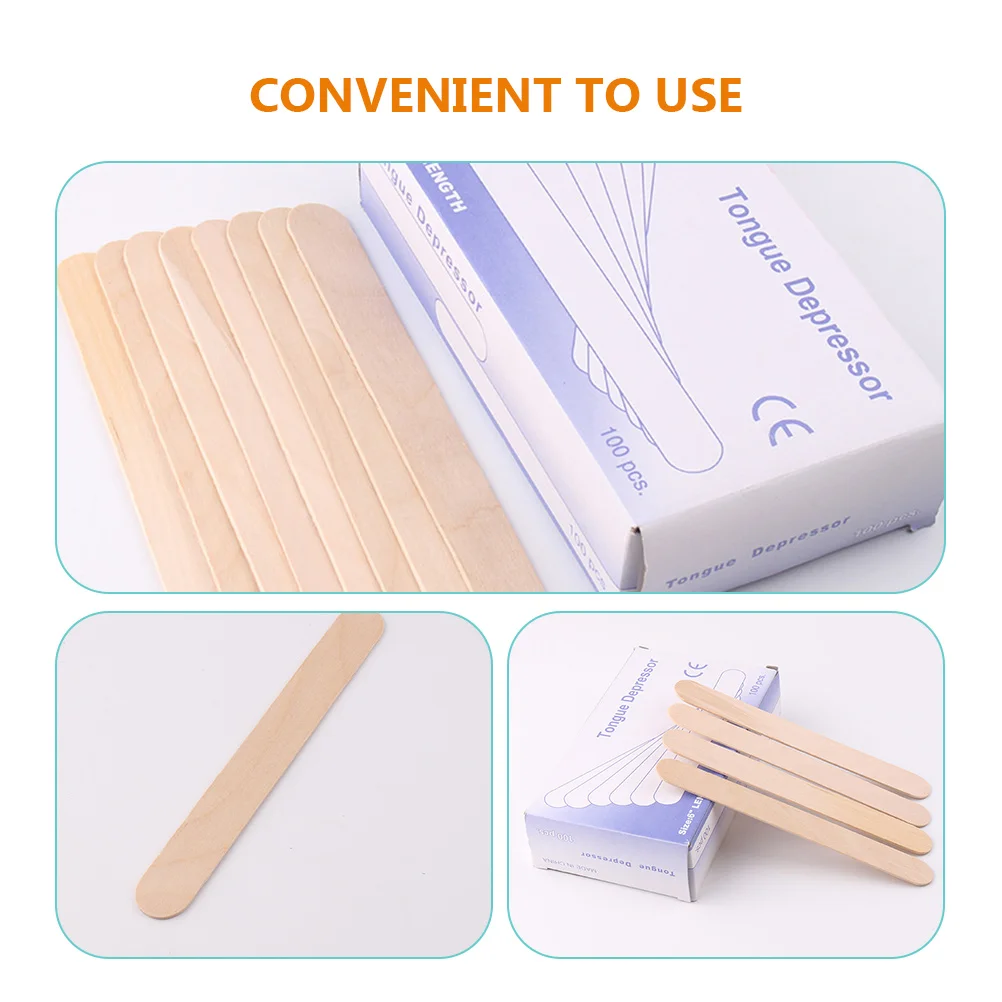 

200 Pcs Hair Removal Wax Scraper Spatulas for Waxing Supplies Disposable Applicator Sticks