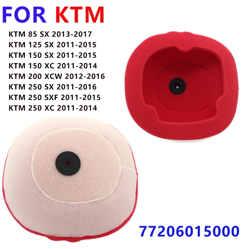 

Motorcycle Air Filter is for KTM 85 125 150 250 SX 150 250 300 XC 200 250 300 450 XCW 250 350 450 500 SXF XCF SMR XCFW EXCF