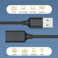 USB 2.0 Extension 480mbps Male to Female Extension Speed Data Sync Cable Extender M/F for Computer Mouse Hard Disk Extend Wire