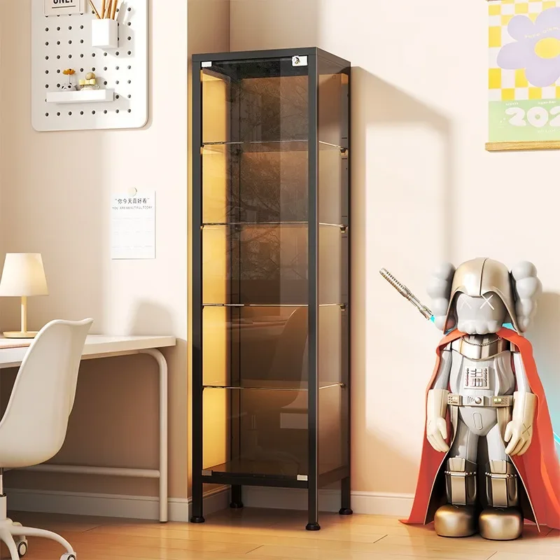 Glass display cabinet Pain cabinet with lock with door Bookcase