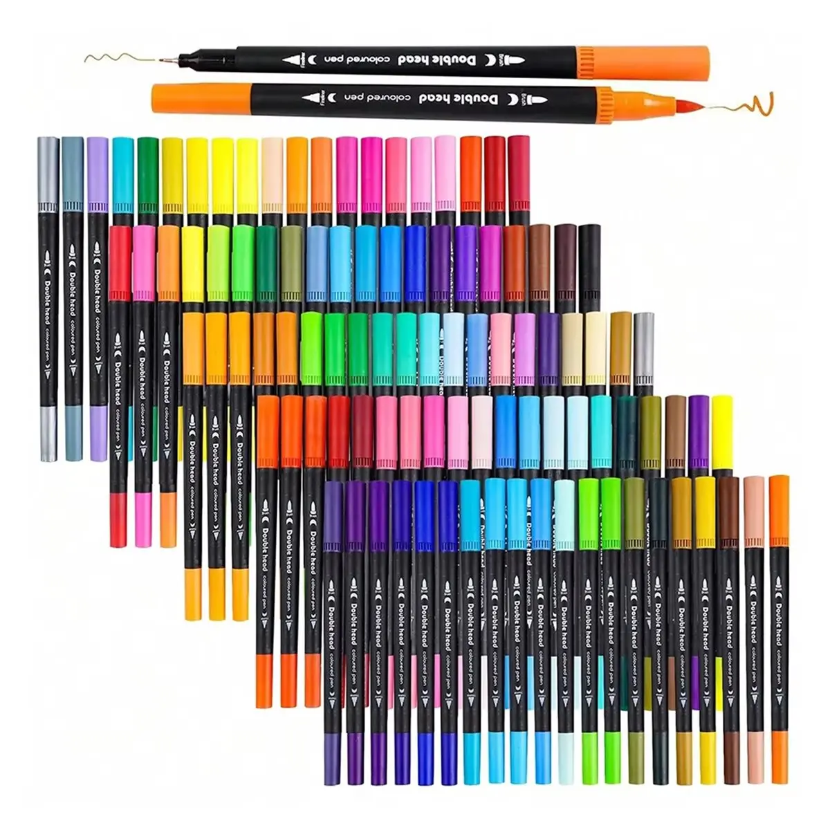 Eco-friendly 120 Colors Markers Set Dual Tip Brush Pen Fine Tip Painting Watercolor Art Marker Pens for Art Drawing Supplies