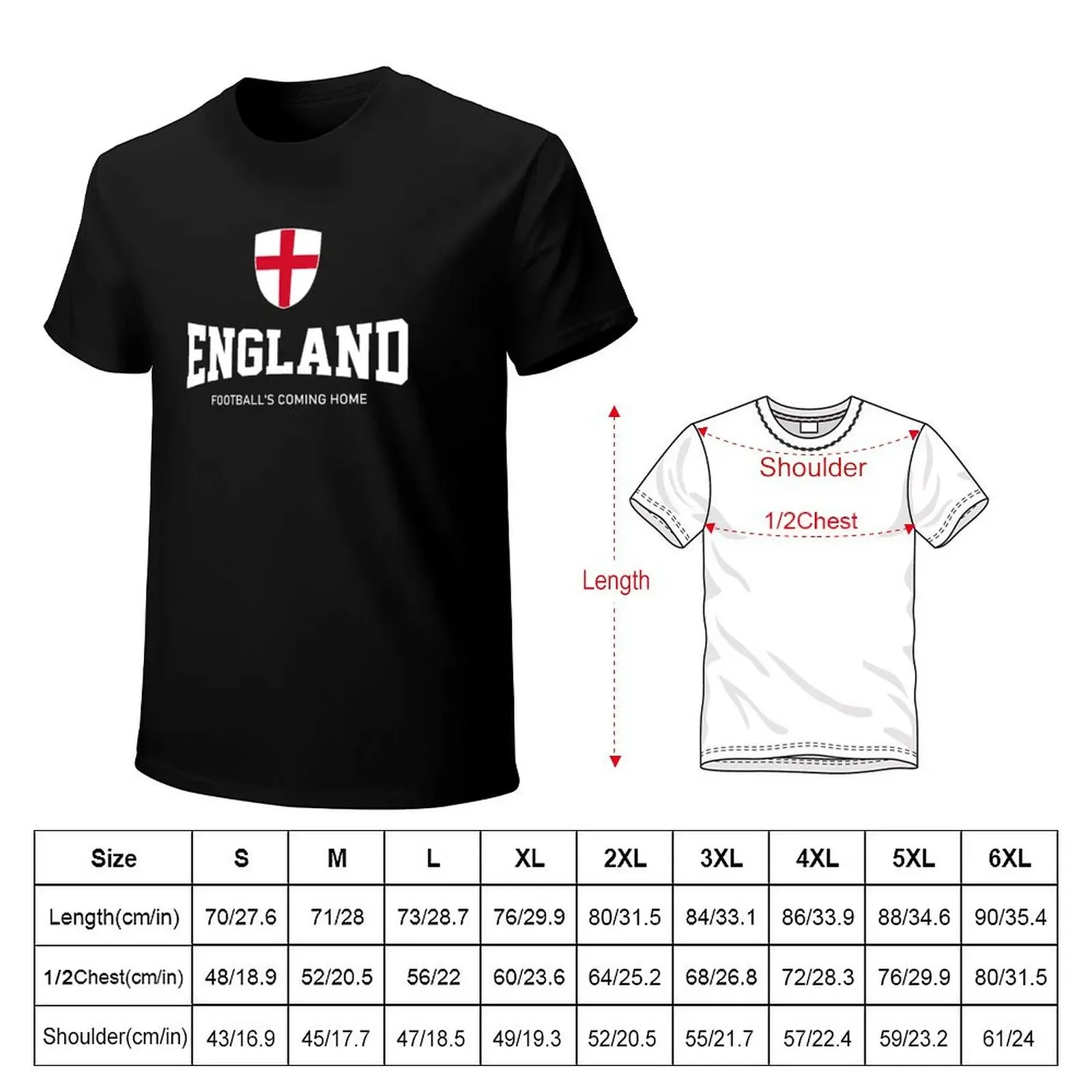 ENGLAND LOGO, FOOTBALLS COMING HOME BY SUBGIRL T-Shirt plus size clothes Blouse T-shirts for men cotton