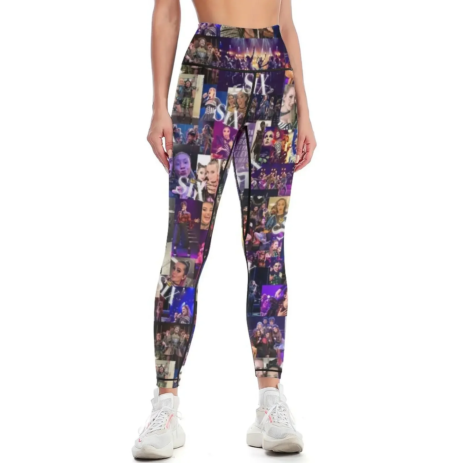 

Six Collage Leggings Women's sports sports shirts gym high waist sports for push up Womens Leggings