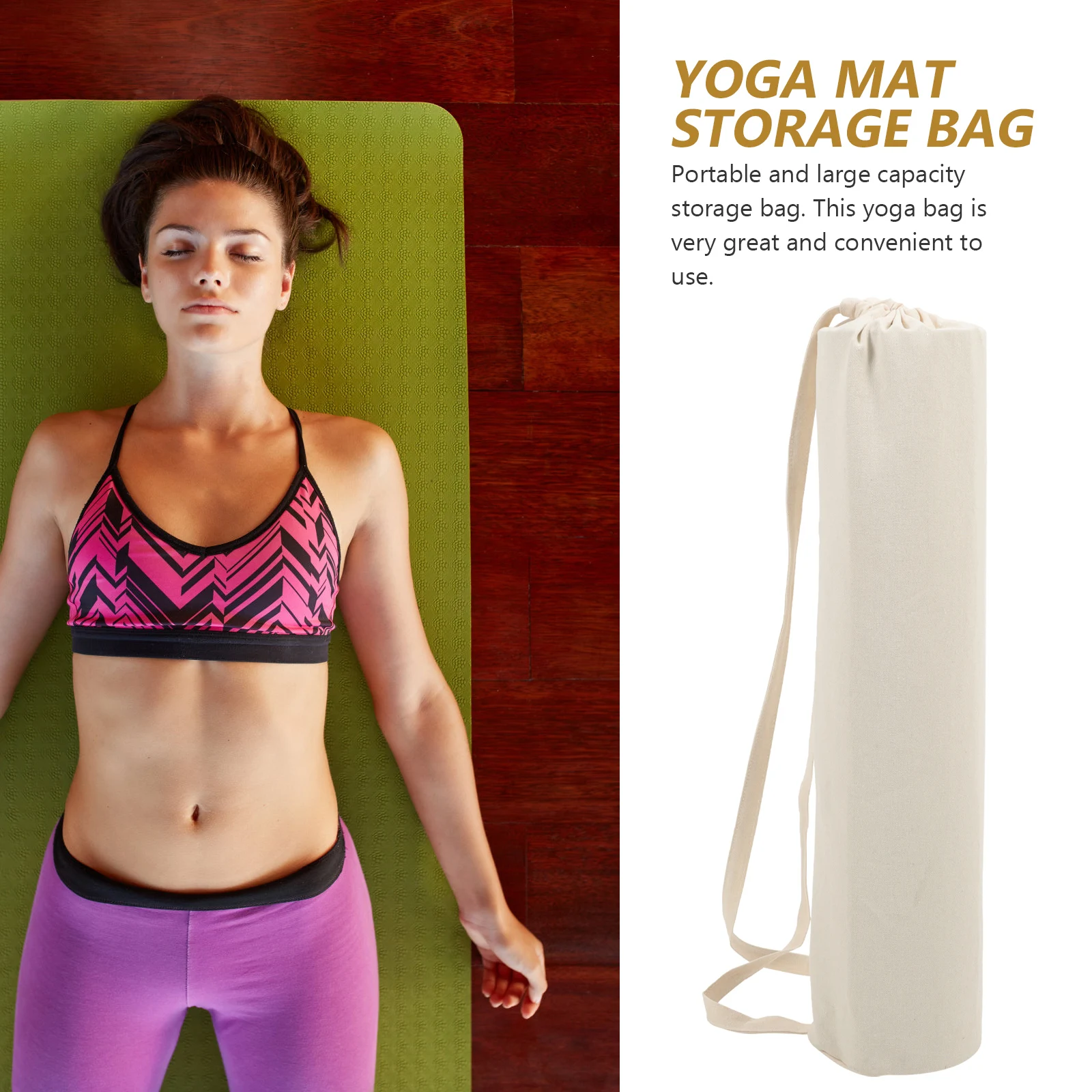 

Yoga Storage Bag Mats Holder Pouch Tote Carrying Case The Circle Strap Gear Carrier