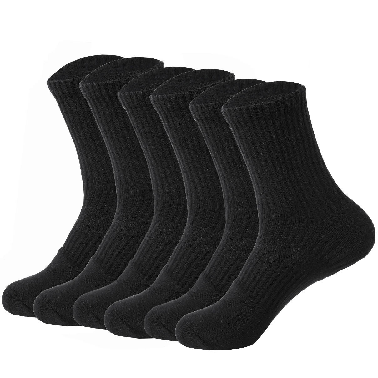 Athletic Socks Sport Running Calf Socks Performance Cushioned Breathable Crew Socks for Men Women(3 Pairs)