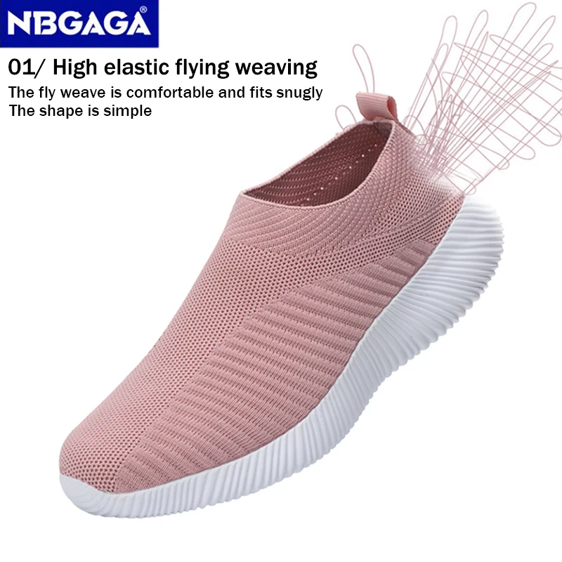 New Pink Sneakers For Women Casual Shoes Comfortable Vulcanized Shoes Breathable Ladies Slip On Flats Shoes Loafers Plus Size 42 image 3