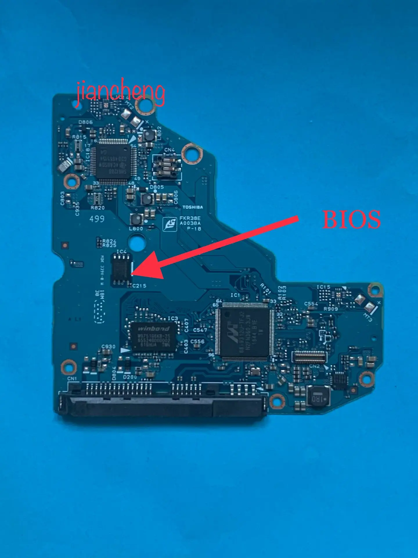 Toshiba PCB HHD Disco Duro placa de circuito g0038a