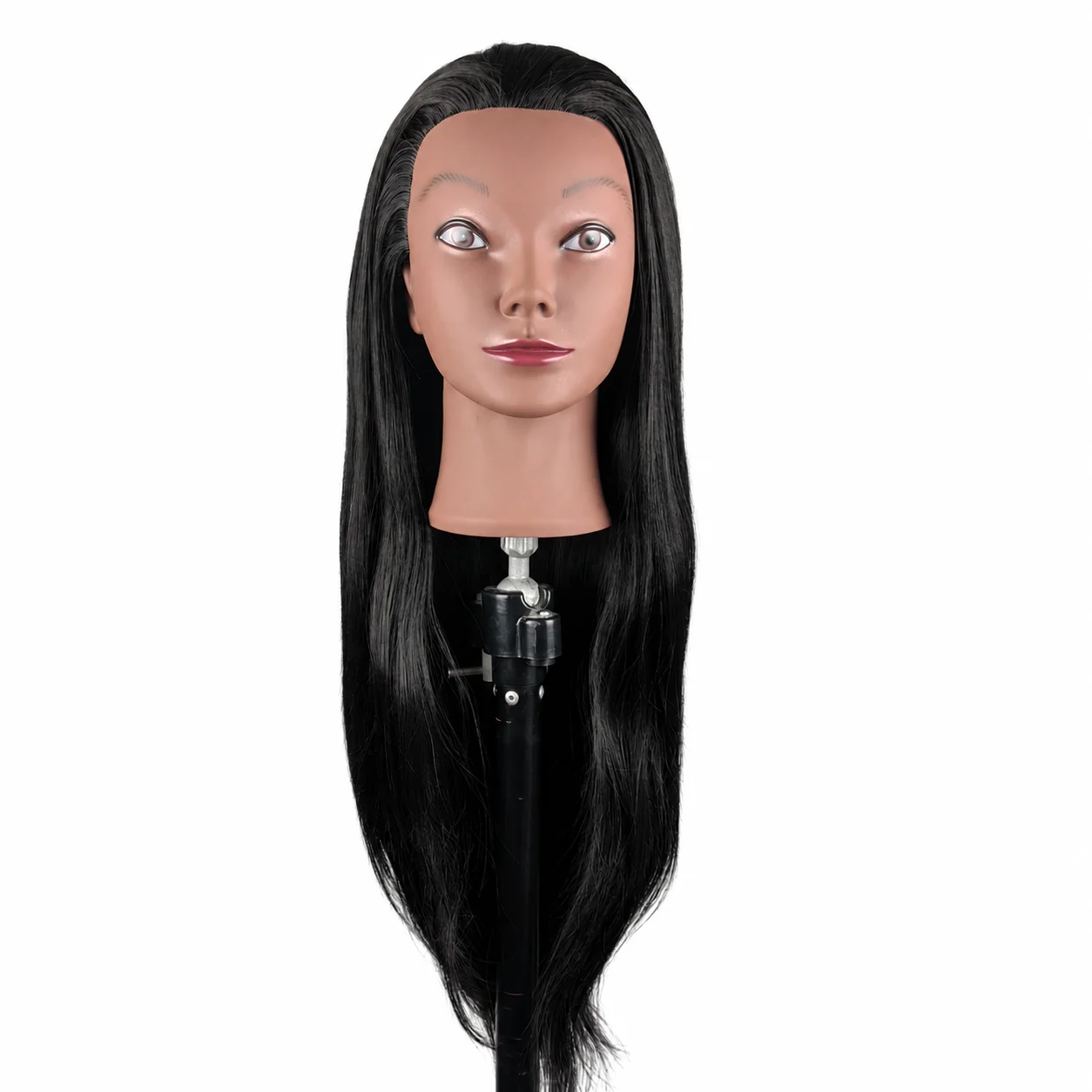 Mannequin Head with Hair, 26 inches. Hairdressing mannequin head for practice in braiding and styling by hairdressers and beauty