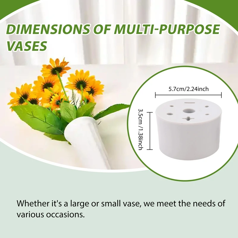 

Набор из 6 пластиковых ваз-держателей для цветов на кладбище, цилиндрические, многоразовые, с 7 отверстиями