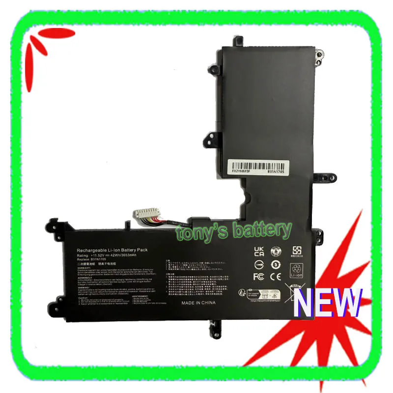 Batería para ordenador portátil B31N1705 para ASUS VivoBook Flip TP410 TP410U TP410UA TP410UR TP410UF Q405UA UX460UA