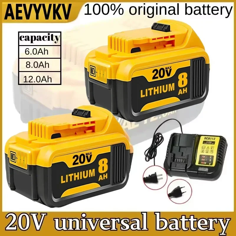 

12000mAh DCB200 20V Battery Compatible with dewalt power Tools 18V rechargeable electric tool Lithium batteries. 20V 18Volt