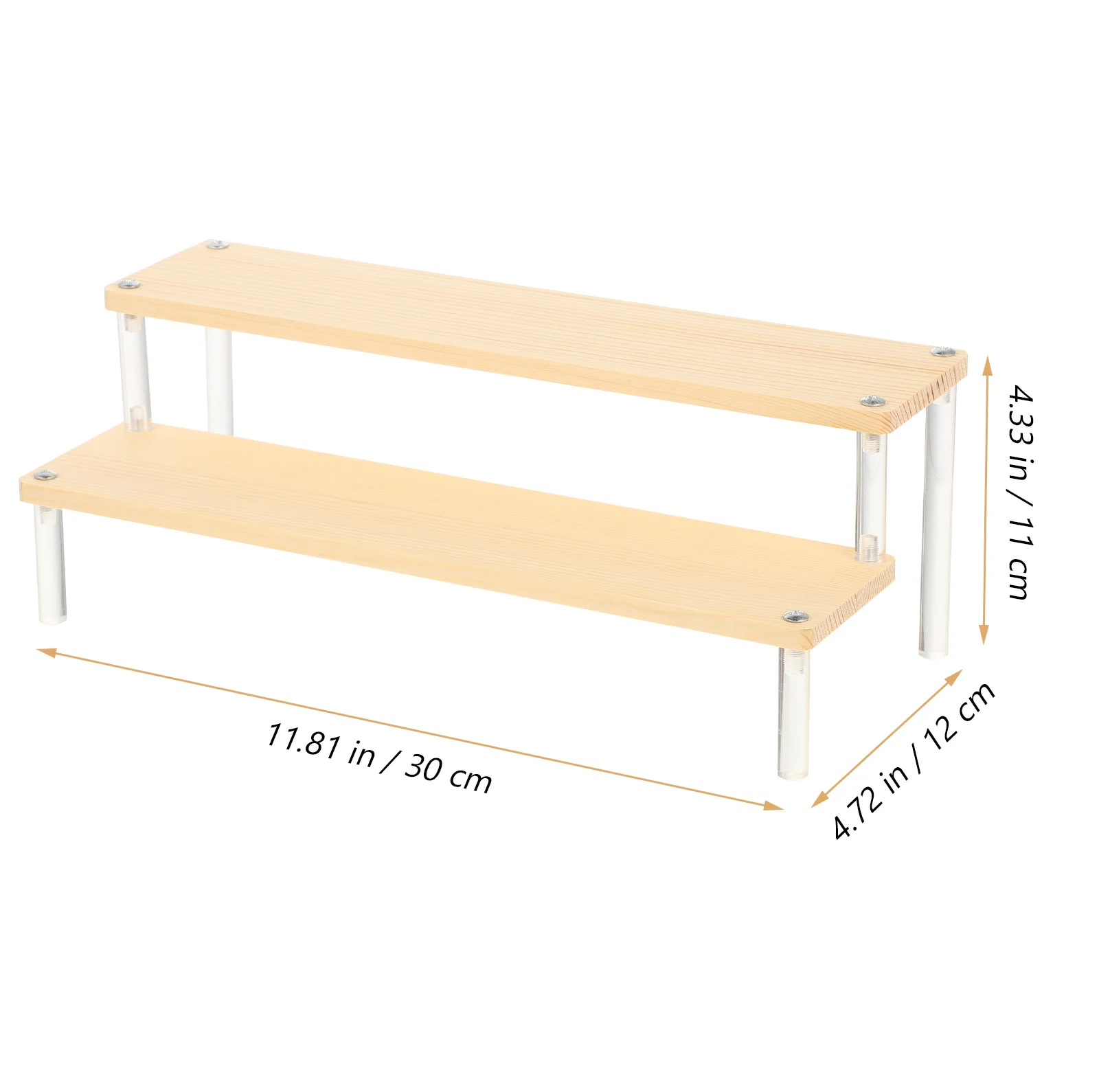 Dessert Display Stand Acrylic Wood Shelf Cake Cupcake Risers Multi Function Pantry Organizer Jewelry Perfume Storage