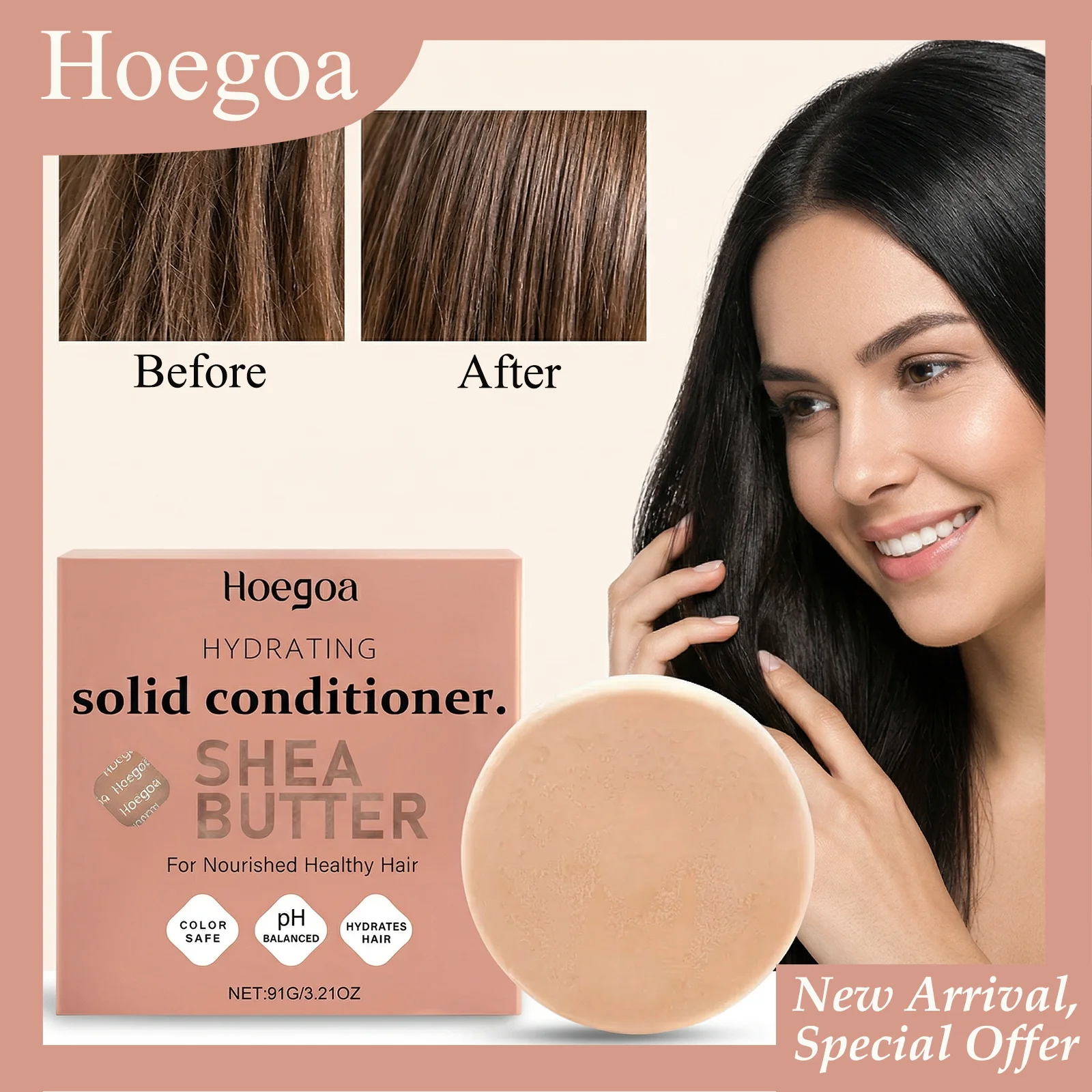 

HOEGOA 91G Питательный твердый шампунь, глубоко проникающий в корни волос, уменьшает ломкость и выпадение волос, питательное мыло для волос.