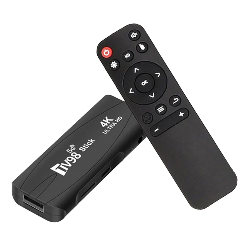 New TV98 TV STICK 1G+8G Android12.1 2.4G 5G WiFi Android Smart TV BOX 4K 60Fps Set Top Box