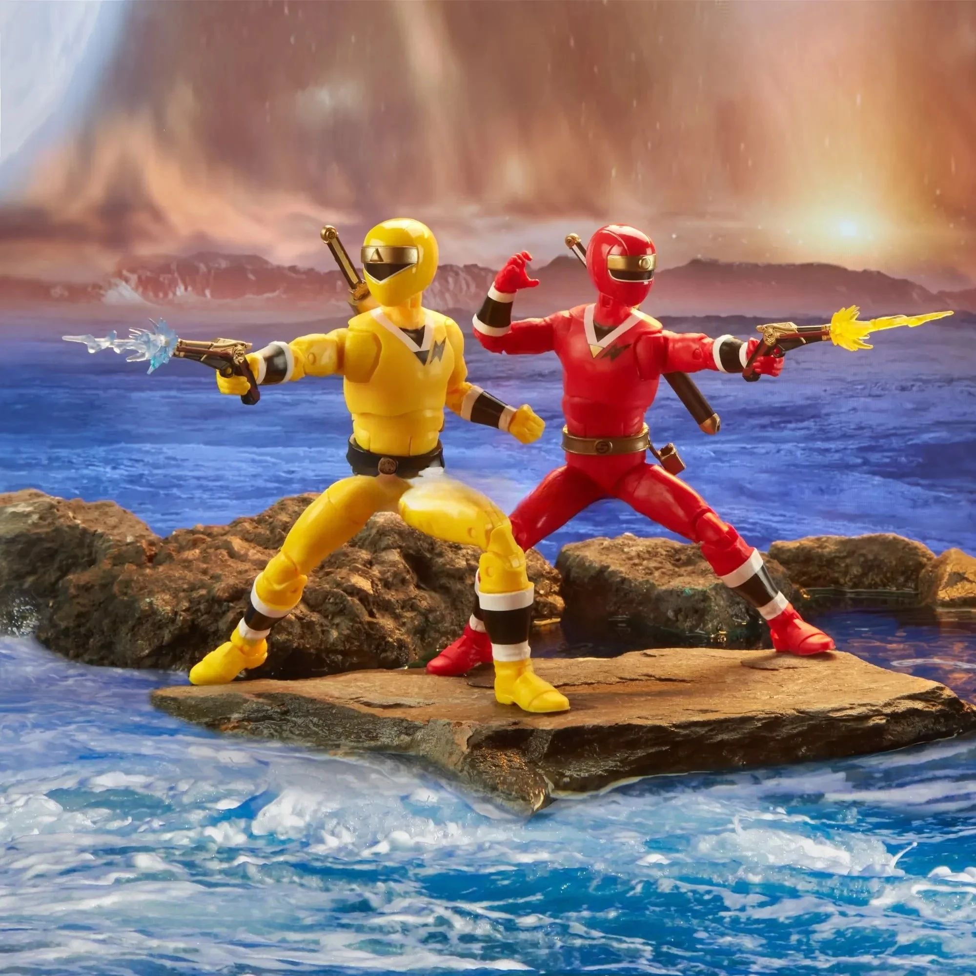 Hasbro Power Rangers Lightning Collection 5-Pack Alien Rangers 6 นิ้วAction Figure 15 อุปกรณ์เสริม 5 Blast Effectsของขวัญf5937