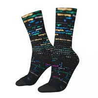 Calcetines divertidos para hombre, código de Software, Vintage, Harajuku, codificación, desarrollador Geek, CPU, Hip Hop, novedad, calcetín loco, patrón de regalo impreso
