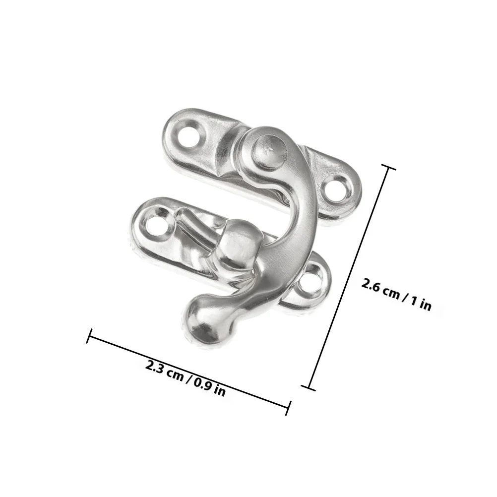 20 قطعة أقفال صندوق خشبي عتيق المزالج الأجهزة Crafts بها بنفسك الحرف والمجوهرات الصدر الأدوات الفضة خمر مزلاج خزانة #2