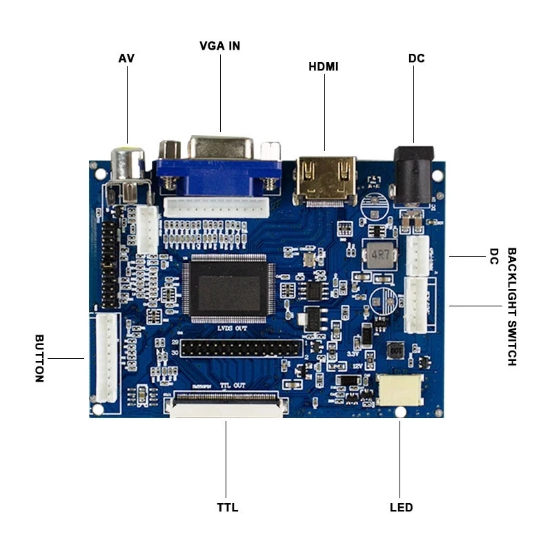 Imagem -04 - Polegadas 800*600 Original Srgb Tela de Exibição Lcd com hd mi Vga av Controlador Driver Board Monitor Novo Hsd084isn1-a01 8.4