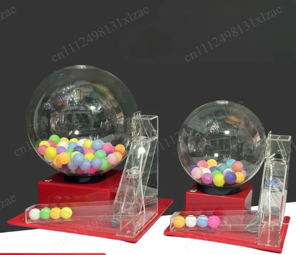 Electric Lottery Ball Machine, Automatic Balls Machine Cage Drafts Game Acrylic Lucky Drawing Machine 1PC