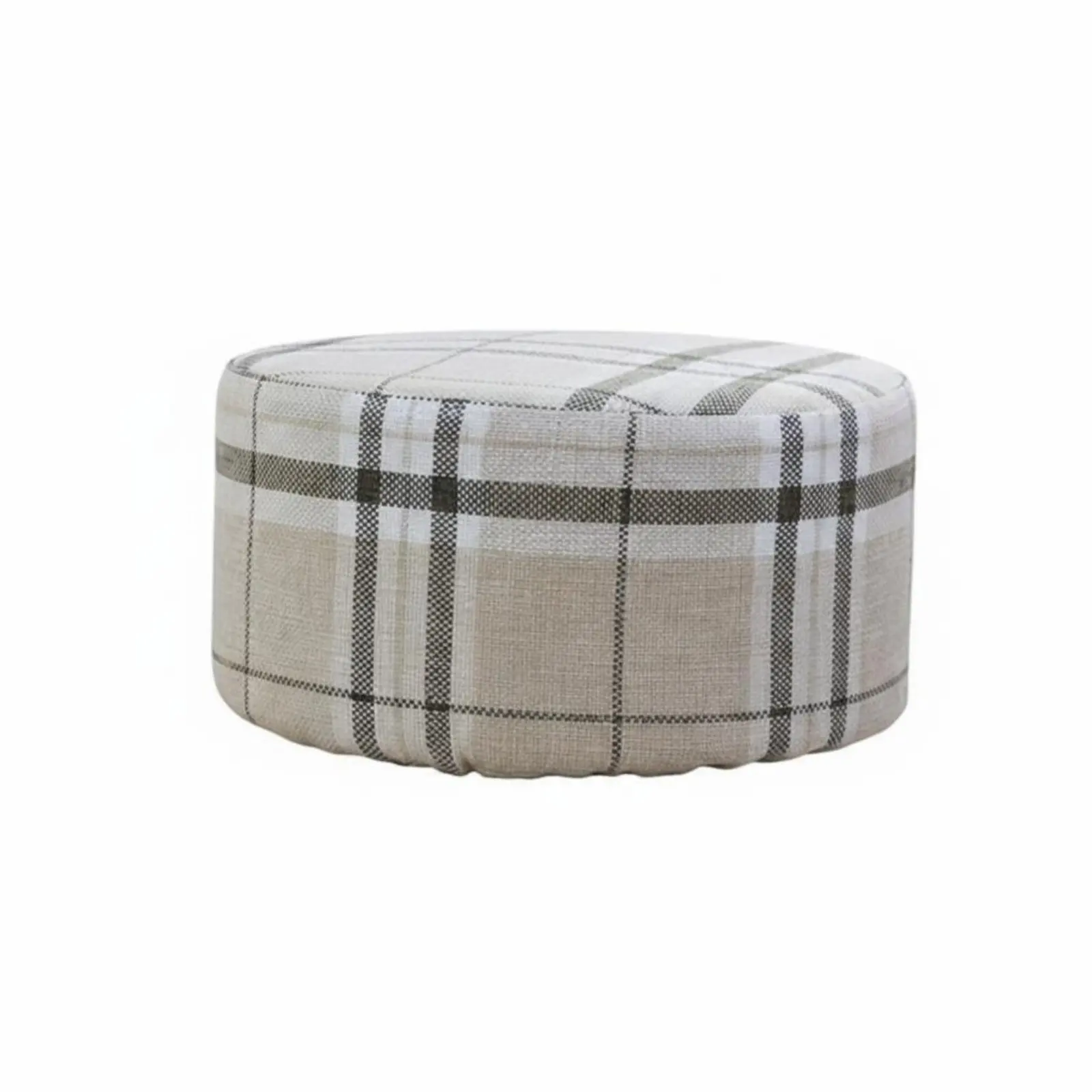 

Round Upholstered Pouf Soft Textile Cover Small Stool Space-Efficient Design Multifunctional for Apartment Dwellers, Homeowners