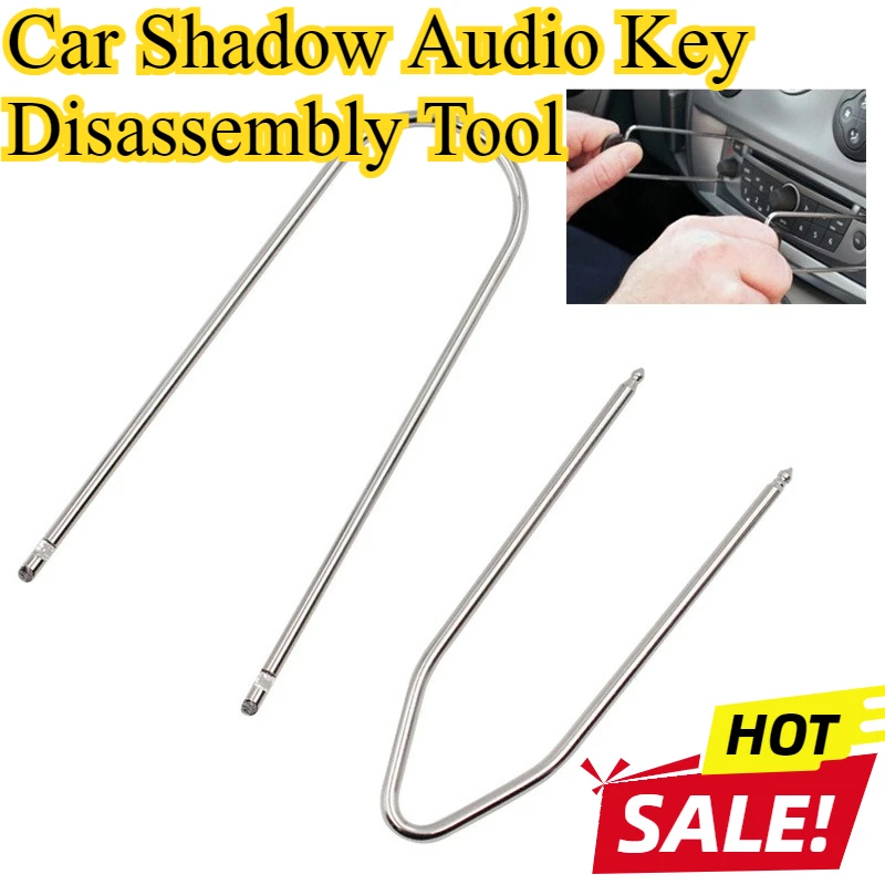 1pc Car Stereo Radio Removal Keys CD Changer Disassembly Tool for Ford for Peugeot Renault Nissan Car Audio Key Disassembly Tool