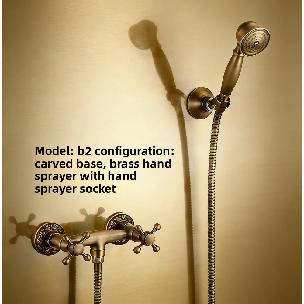 

Household bathroom Antique rain shower set,brass bathtub faucet shower system