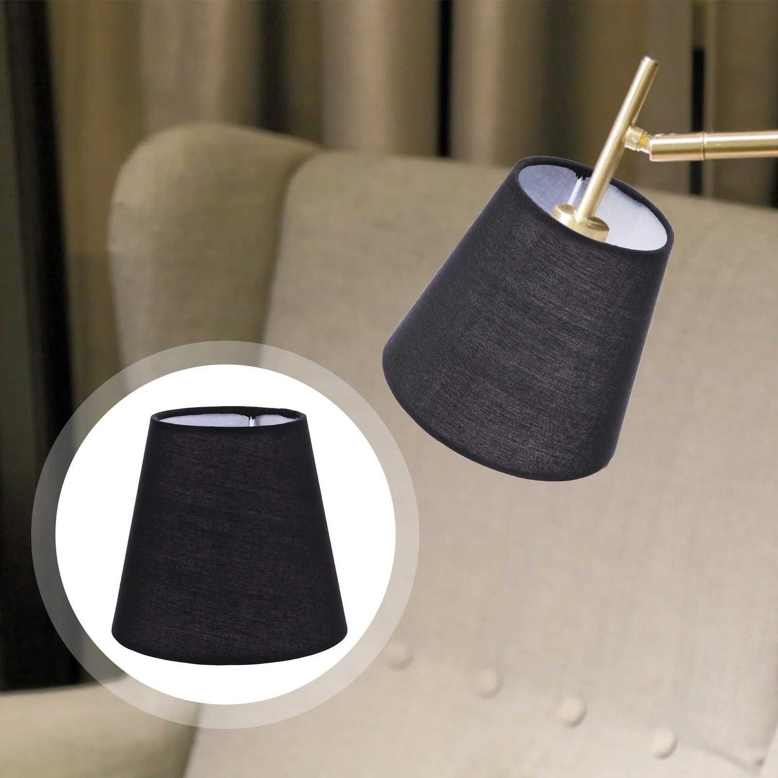 Light Covers Fabric Lamps Accessory Wall Shade Accessories Black Cloth Lampshade