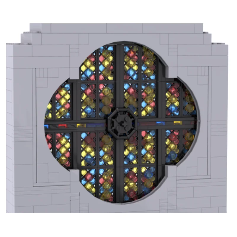 MOC Colorful Glass Window Building Model Series - Small Particle Assembly Toy Building Blocks - 685 Pieces - Suitable for All Ho