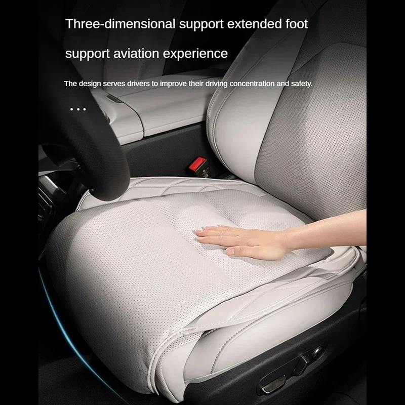 New Car Seat Cushion Waist Cushion for Mercedes Benz/BMW/Audi Breathable and Ventilated Nappa Leather All Season Seat Cushion