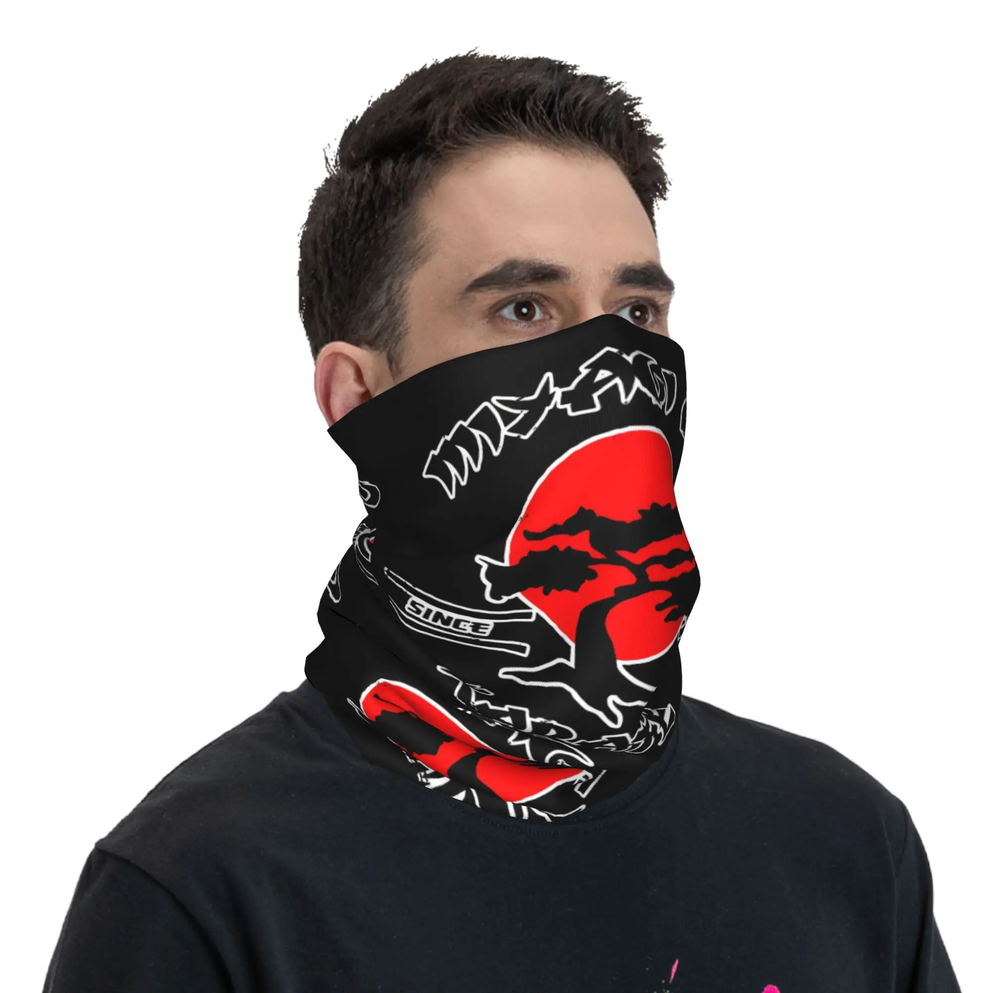 Custom K-Karates Retro Japanese Program Cartoons Neck Gaiter Men Women Windproof Winter  Bandana Scarf for Ski - view 5