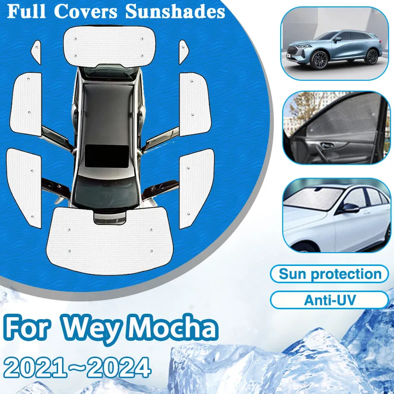 

For WEY Mocha Coffee 01 PHEV 2021 2022 2023 2024 Interiors Sunshades Anti-UV Accesories Car Protection Windshields Window Glass