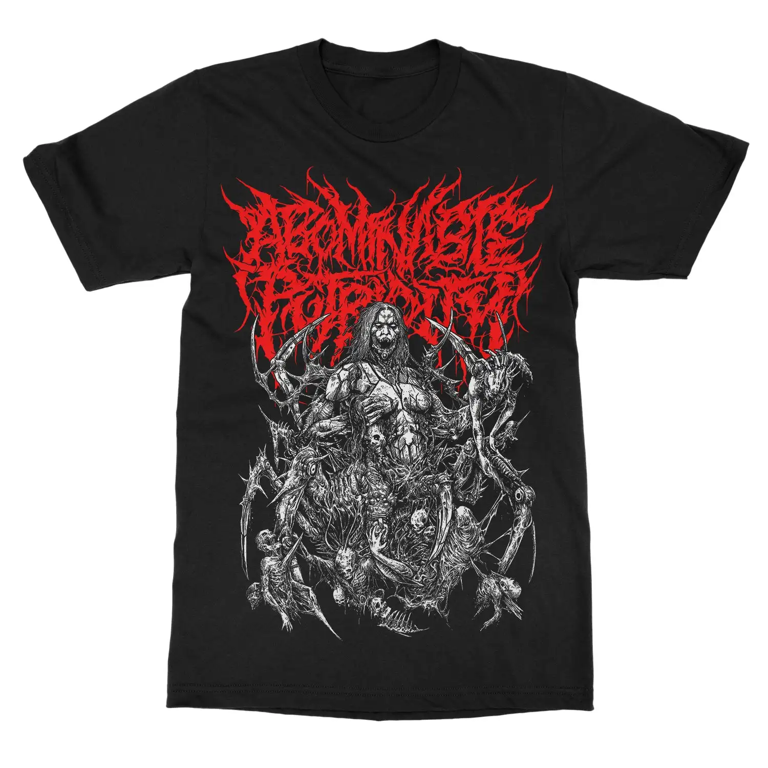 Camiseta Abominable Putridity Arachnoid Impalement Band, camiseta gráfica 100% de algodón, ropa de calle de verano para hombres y mujeres