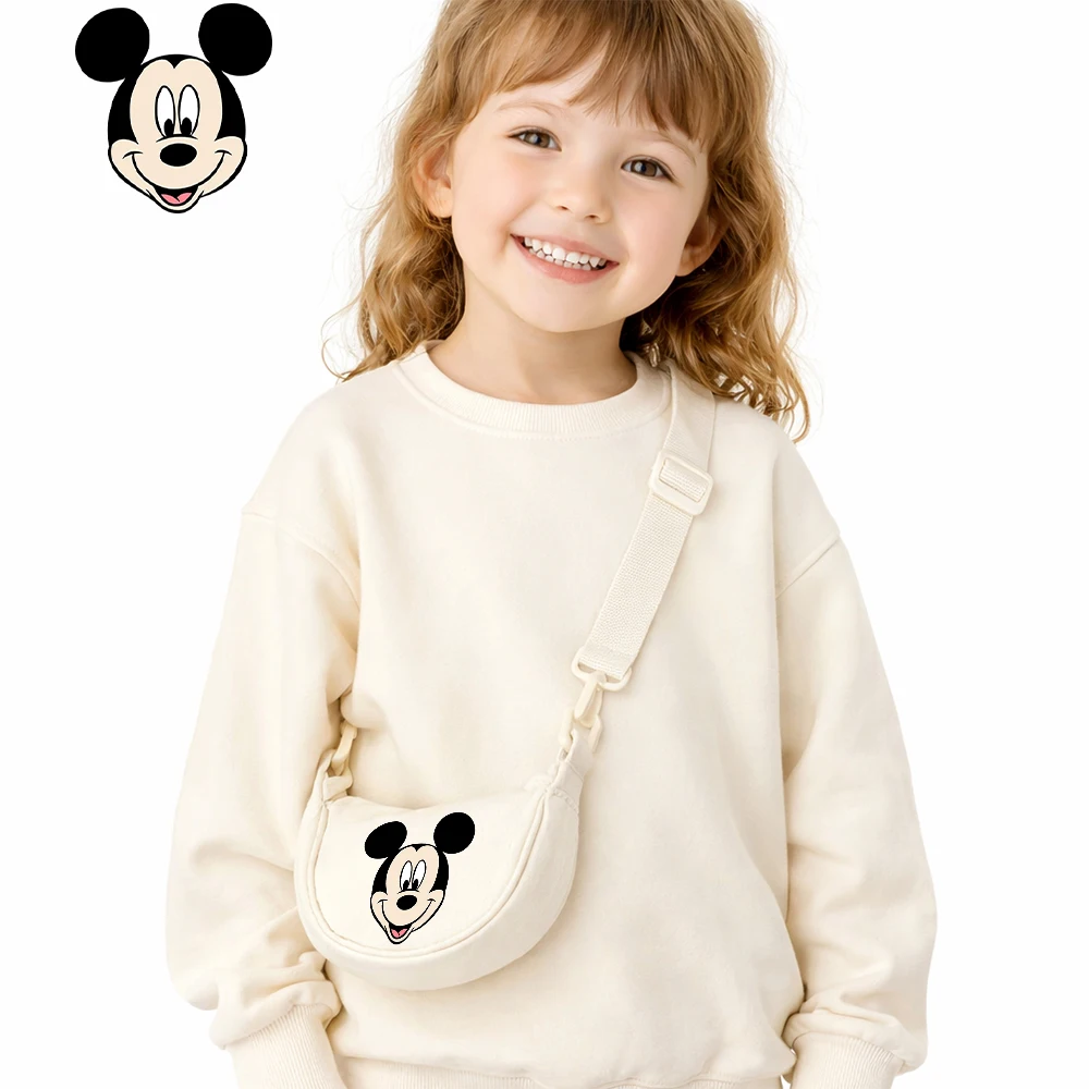 

Холщовая сумка через плечо Disney для девочек с принтом Минни, легкая повседневная сумка через плечо большой вместимости с мультяшным принтом