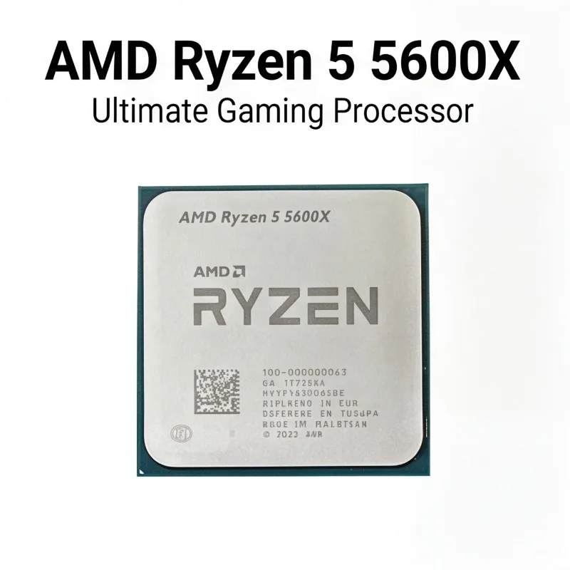 AMD Ryzen 5 5600X Desktop CPU 6‑Core 12‑Thread 32MB L3 Cache Socket AM4 Tray CPU No Cooler