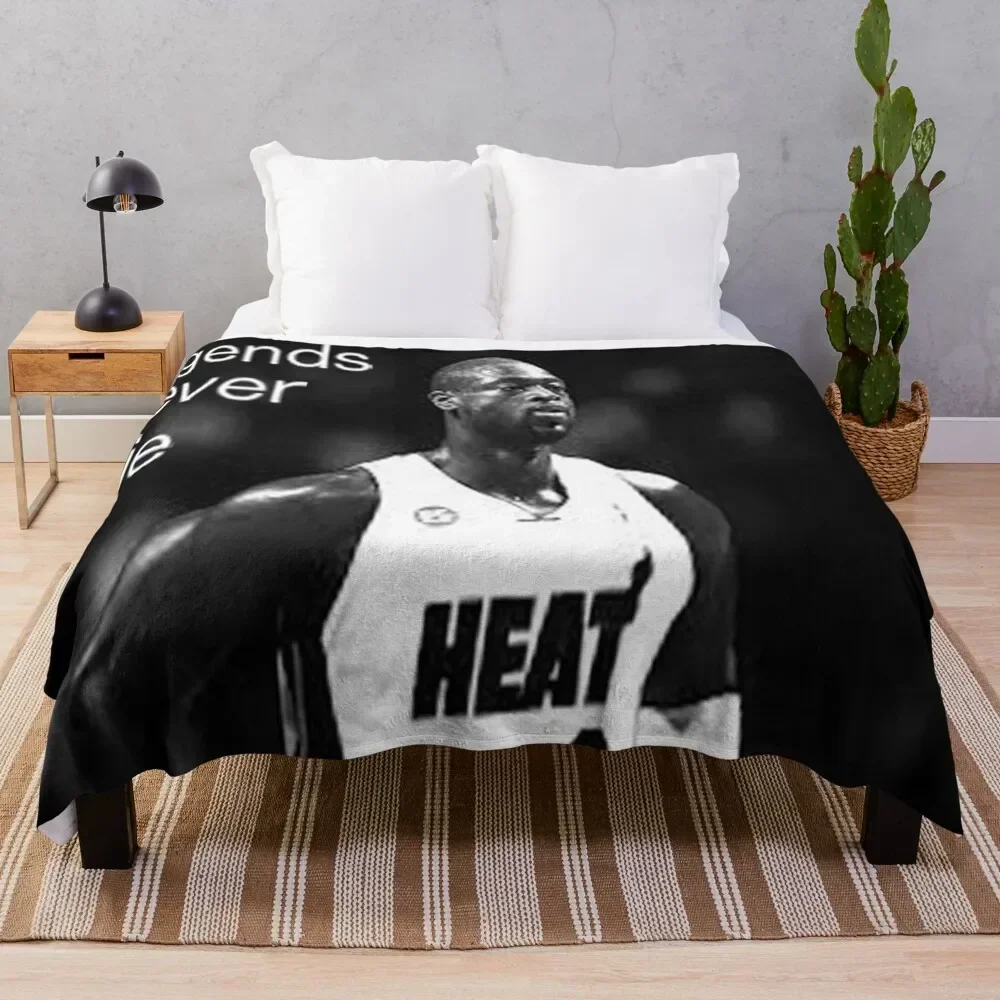 Dwyane Wade - Legends Never Die Throw Blanket valentine gift ideas Luxury Throw Blankets