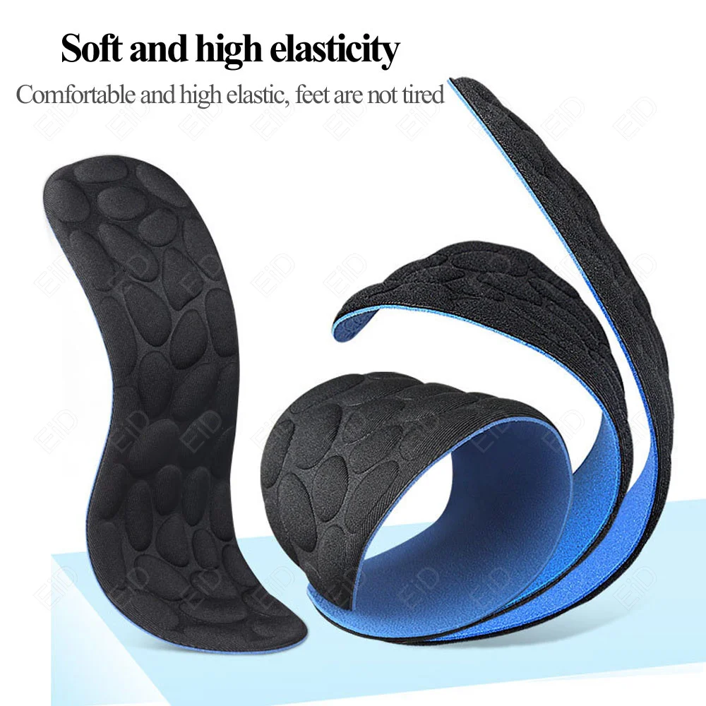 Cobble 4D Memory Foam Orthopedic Insoles For Shoes Nano Antibacterial Deodorization Sweat Absorption Insert Sport Running Pads