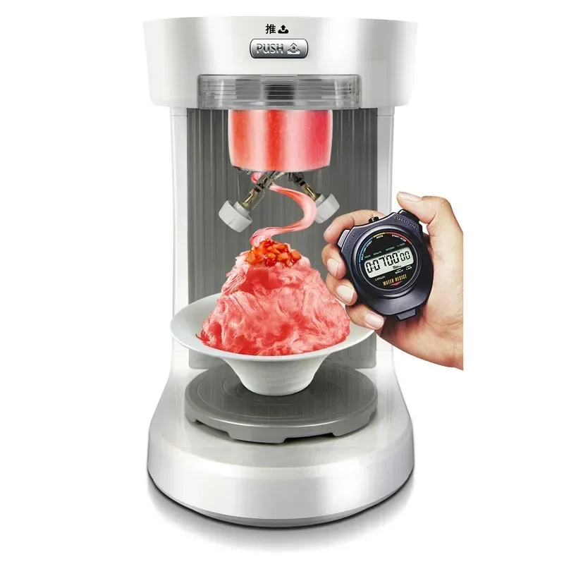 Household 220v Mianmian Ice Machine Milk Tea Shop Snowflake Smoothie Ice Large Automatic Ice Breaker Electric Shaver Smoothie Ma