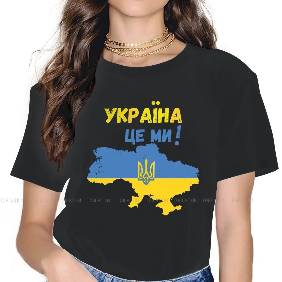 We are Ukraine Kawaii Girls Women T-Shirt  5XL Blusas Harajuku Casual Short Sleeve Vintage Oversized Tops