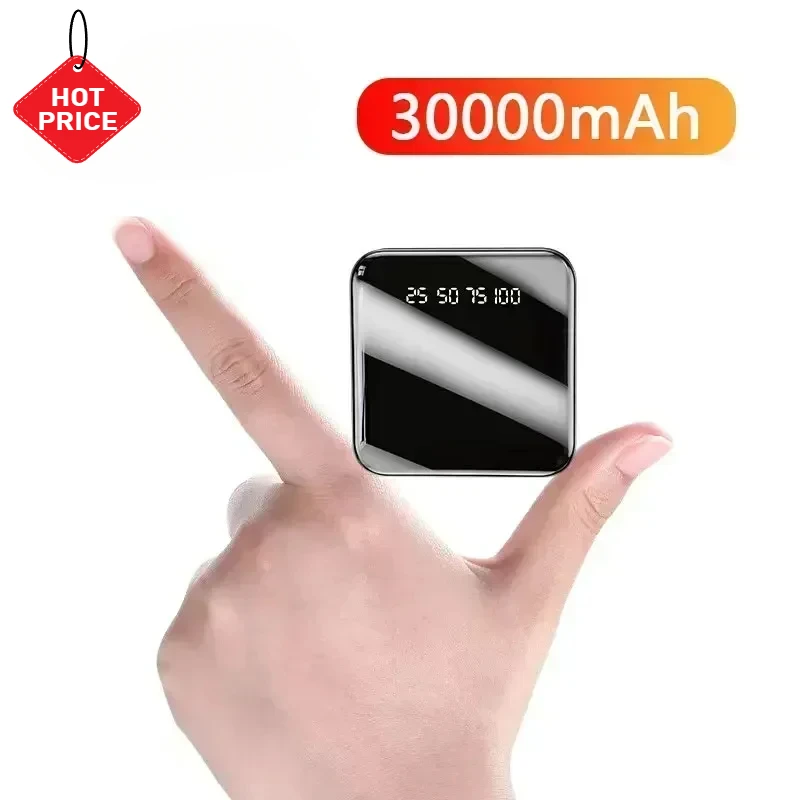 

50000mAh Mini Power Bank Portable Fast Charging PowerBank 30000 Dual USB PoverBank External Battery Charger For Xiaomi Mi iPhone