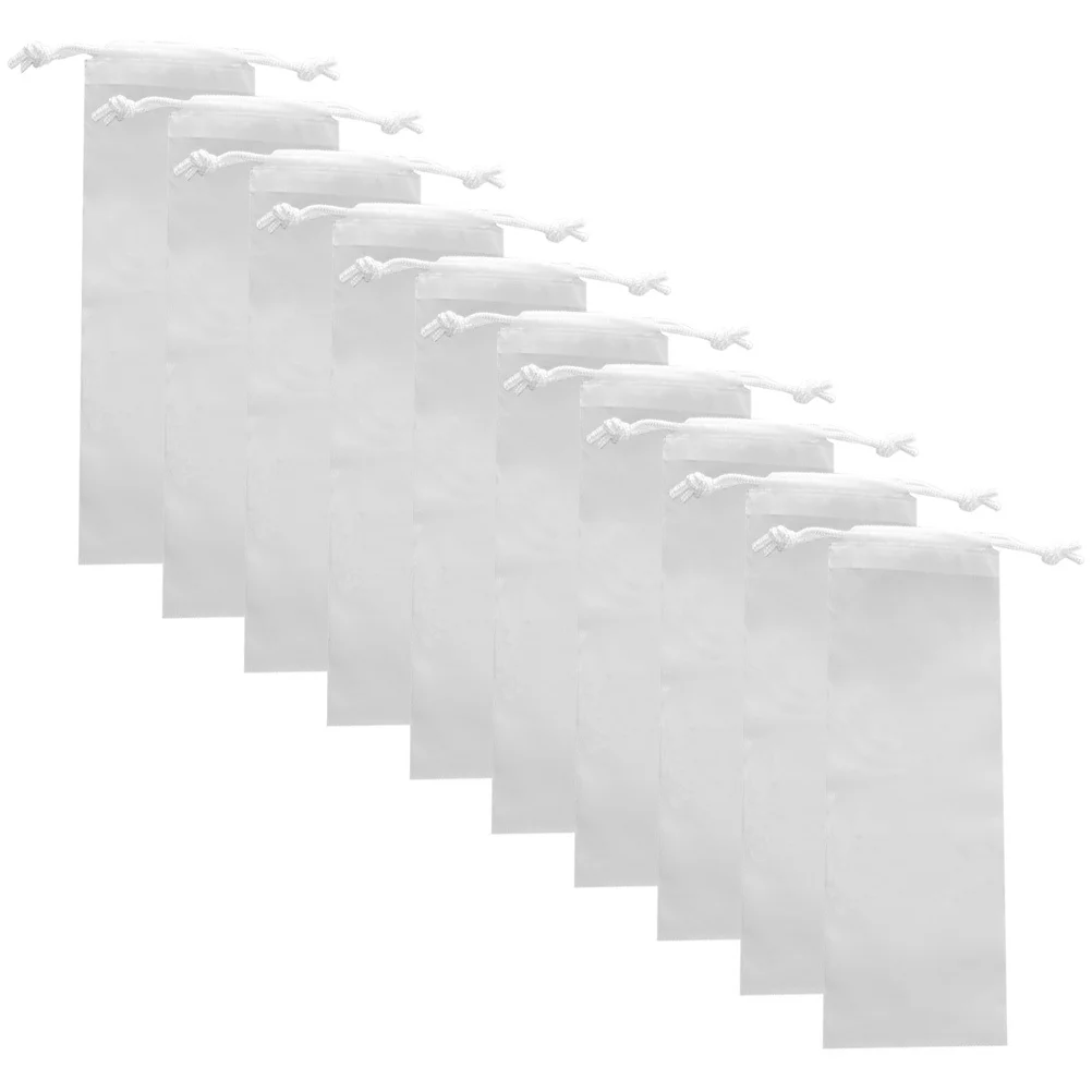 

10Pcs Waterproof Foldable Umbrella Bag Drawstring Pouch for Wet Umbrellas Portable Reusable Safe Plastic Material