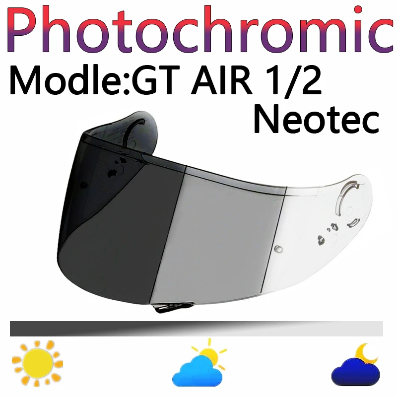 Photochromic Visor Lens Plating Lens Case for Shoei GT-Air Gt Air2 Neotec CNS-1 CNS1 TC- 5 TC- 9 Helmet Night Vision Lens