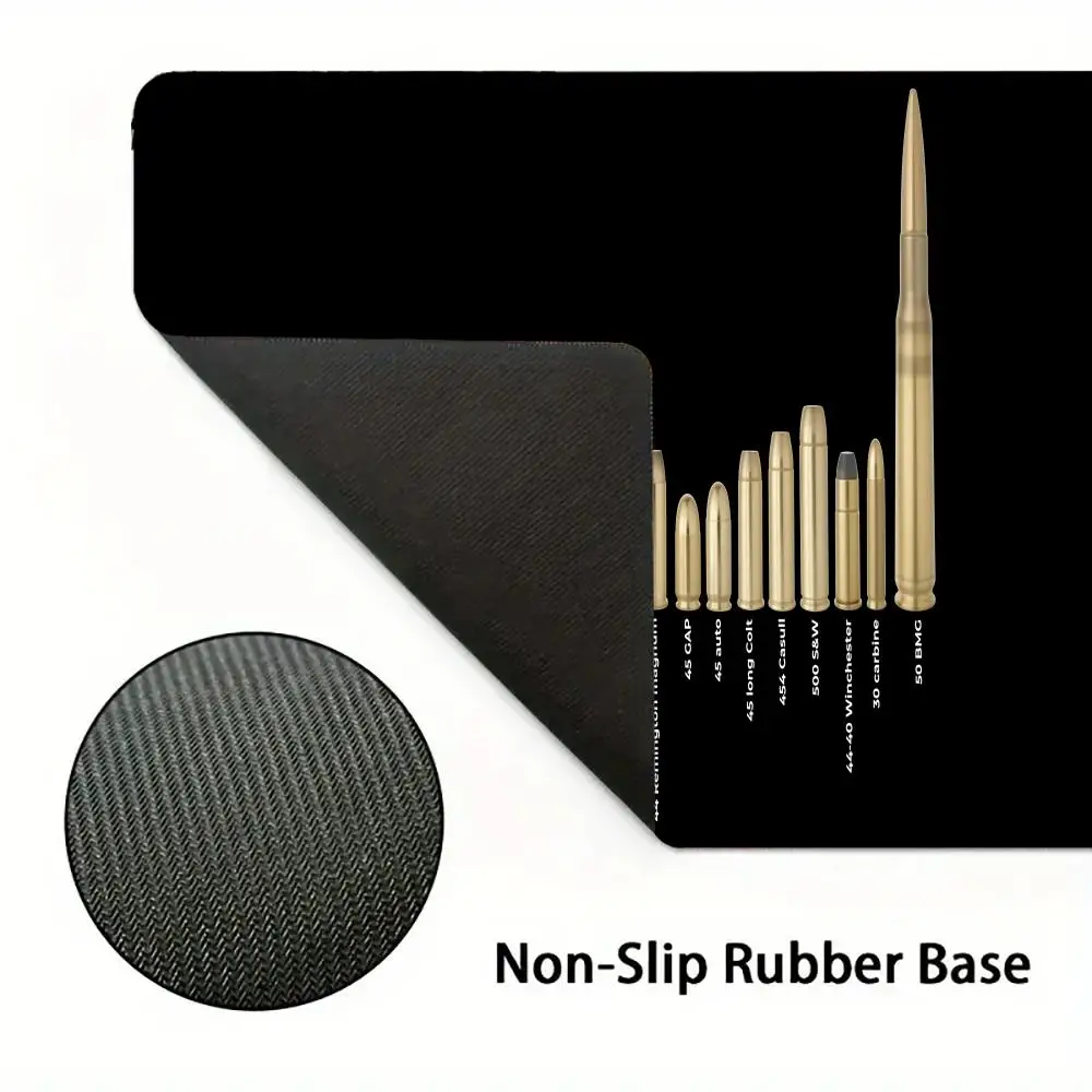 Gun bullet heads Mouse Pad Art Large Gaming Mouse Pad Non-slip Seamed Edge Mousepads Gamer Keyboard Laptop Tablet Mat PC Playmat