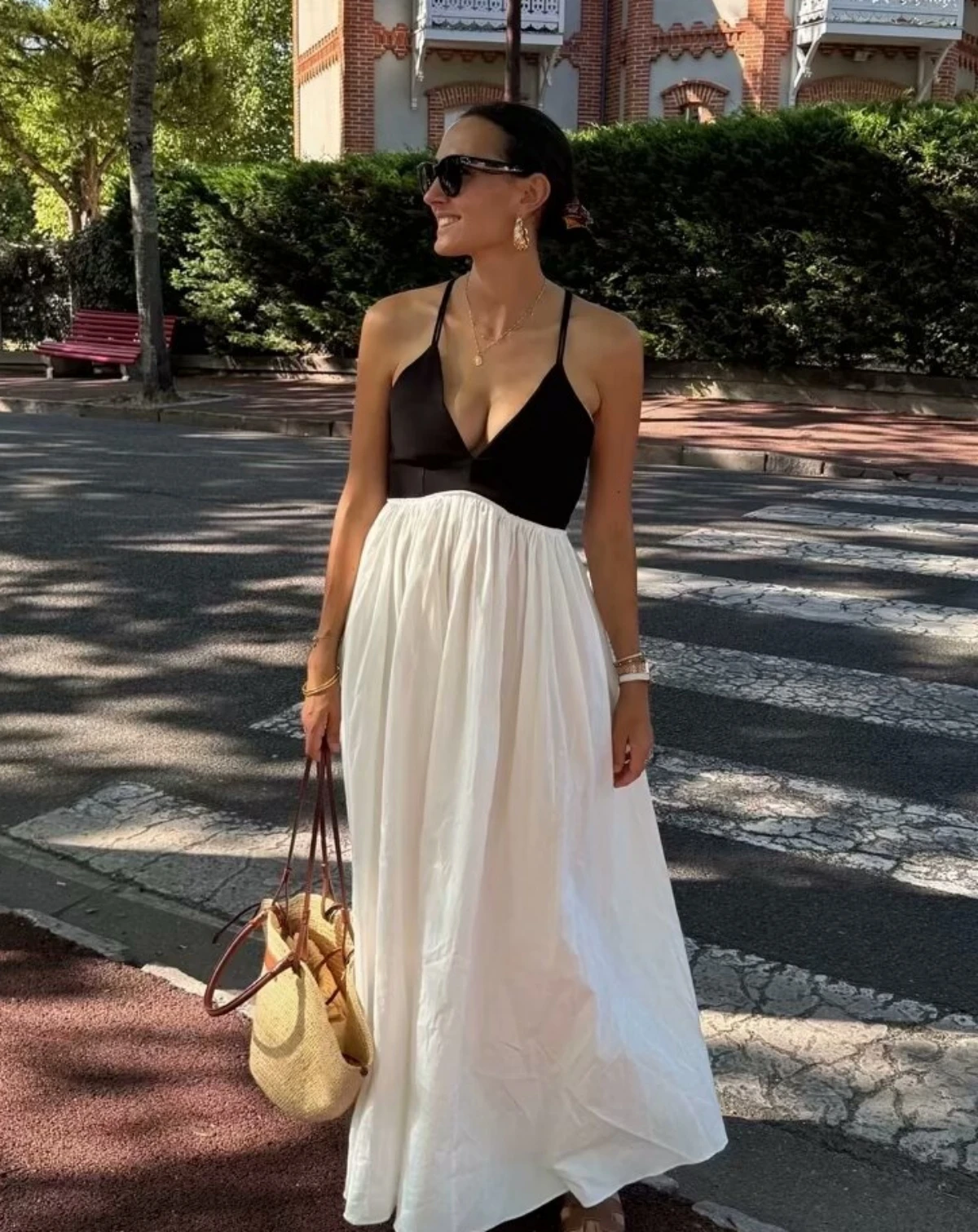 Rindu TRAF 2024 Women's Patchwork Dress Robe Dresses on Sale Clearance Sexy Costume Long Femme Elegant Fashion Summer De Soiree