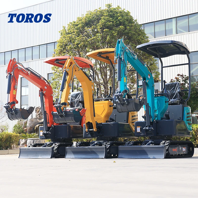 TOROS-Mini Escavadeira Hidráulica de Esteira, Pequena Escavadeira, 1Ton, 1.2 Ton, Alta Qualidade Superior, Venda Personalizável, Chinês