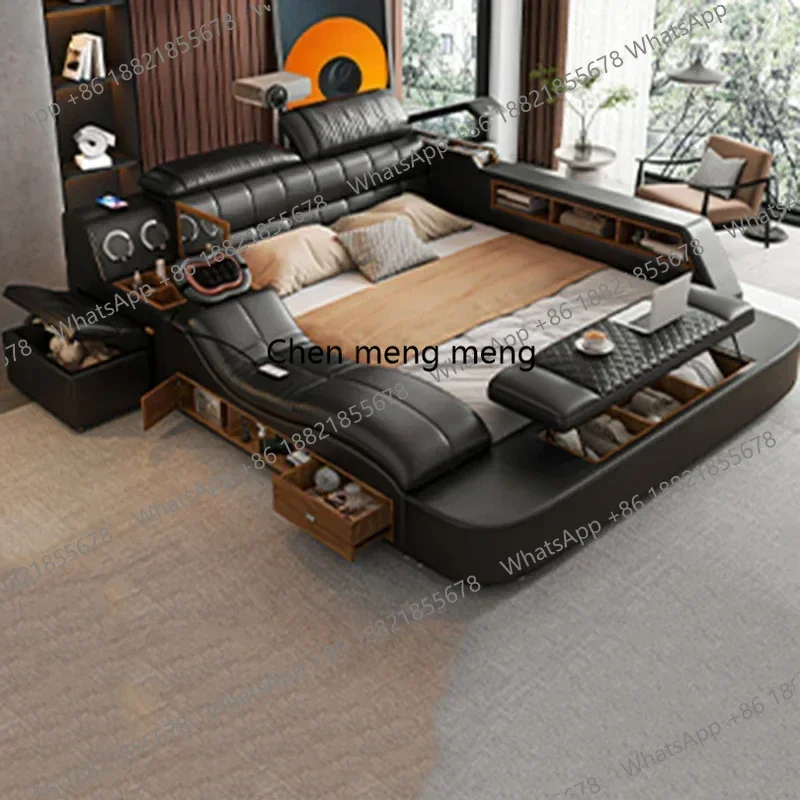 D1089 Loft Multifunctional Bed Storage Modern Massage Headboards Children King Size Cheap Bed Princess Cama Solteiro Patio Furni