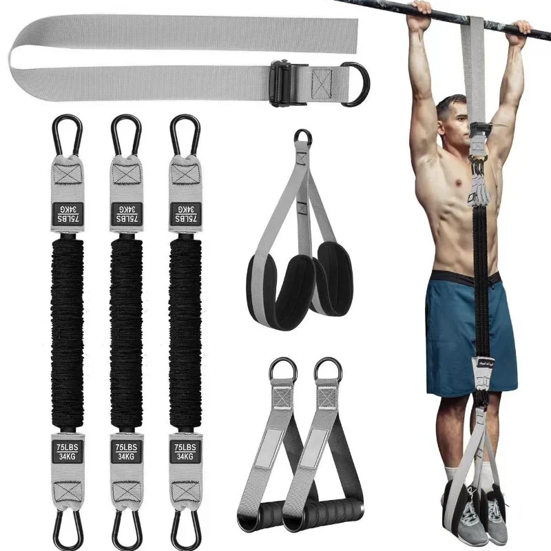 Pull-up Power with Auxiliary Trainer Elastic Rope Pull Bar Fitness Home Men's Pull-up Pull-up Auxiliary Pull Band Latex