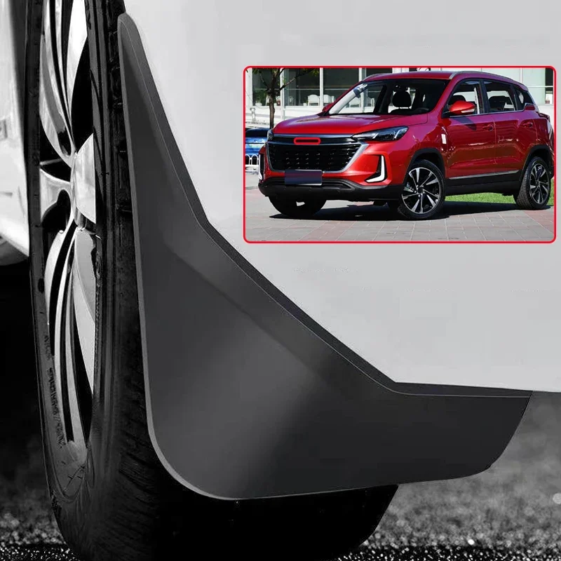 4PCS ABS Car Fender Mud Flaps Splash Guard Anti-dirt Wear-resistant Body Protect Accessory For BAIC BEIJING X3 X35 2026-Present