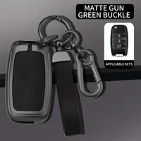 Funda de cuero de aleación de Zinc para llave de coche, accesorios para llavero de coche, para Kia Rio Soul Sportage Ceed Sorento Cerato K2 K3 K4 K5