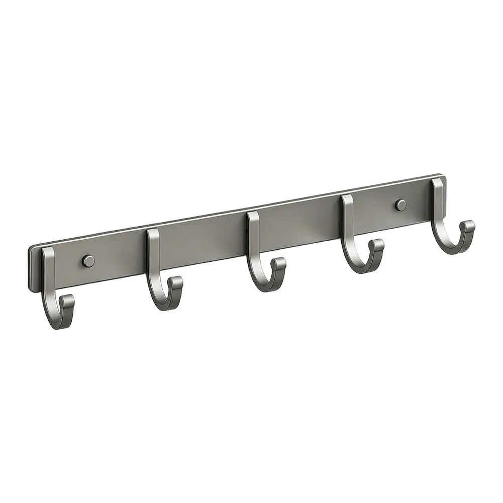 Bathroom Towel Rack Wall Mounted Coat Rack Erosion Resistant Space Aluminum Material Strong Load Bearing Thickened Solid Shaft